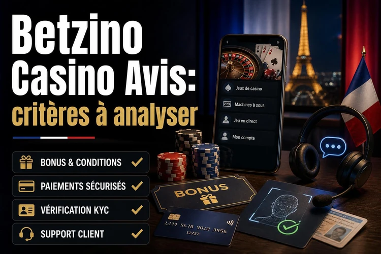 Betzino Casino Avis: critères à analyser